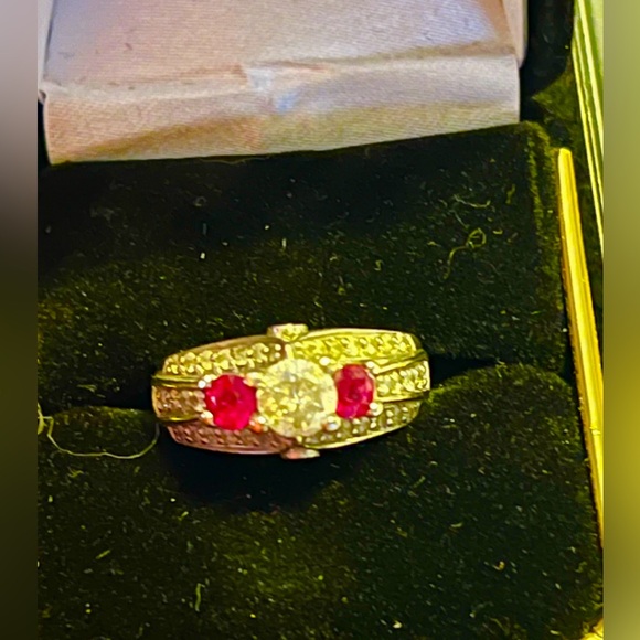 14K DIAMOND / RUBY RING /SZ 7 INCL AIG GEM REPORT APPRAISAL - Picture 4 of 14